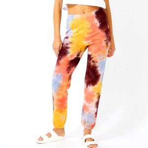 MONROW Coral Reef Tie Dye High Waisted Vintage Sweatpants XL NEW